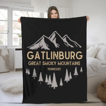 Discover Gatlinburg Tennessee Great Smoky Mountains Fleece Blankets