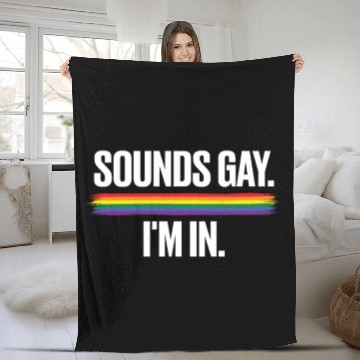 Discover Gay Couple Homosexual LGBTQ Queer Pride Fleece Blankets
