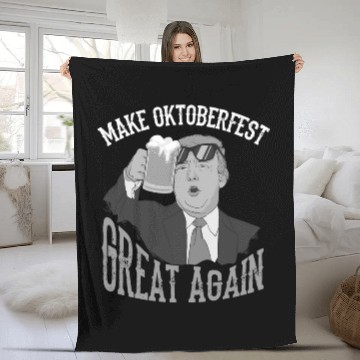 Discover Cute President Make Oktoberfest Great Again Trump Fleece Blankets