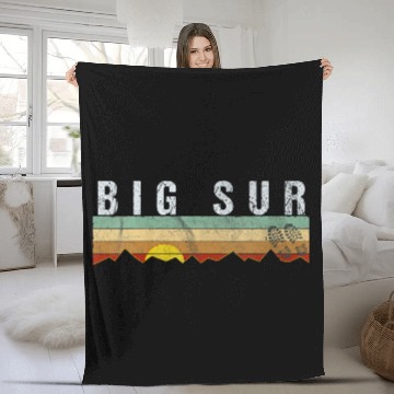 Discover Big Sur Ca Fleece Blankets Vintage Big Sur Gift png