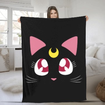 Discover Sailor Moon cat Fleece Blankets