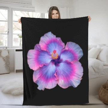 Discover hibiscus flower Fleece Blankets