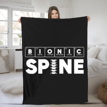 Discover Back Surgery Bionic Spine Periodic Table Science Fleece Blankets