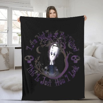 Discover Addams Family Wednesday Just How I Look Portrait Fleece Blankets