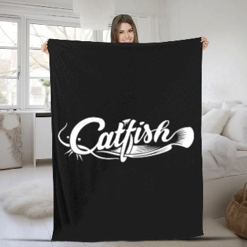 Discover catfish Fleece Blankets
