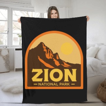Discover zion national park Fleece Blankets