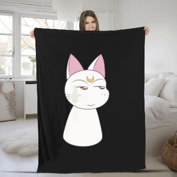 Discover Sailor Moon cat Fleece Blankets
