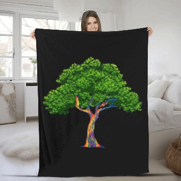 Discover Rainbow Tree Rainbow eucalyptus Gift Idea Fleece Blankets