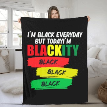 Discover AKI'm Blackity Black African American Black Power Fleece Blankets