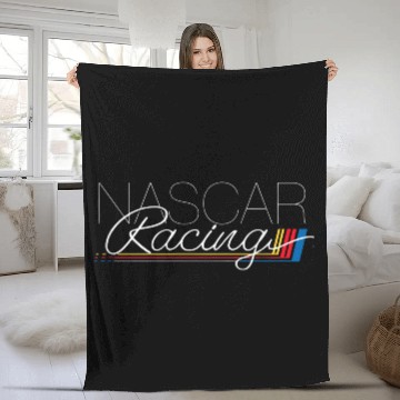 Discover Nascar Racing upscale Fleece Blankets