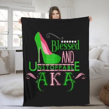 Discover Womens AKA inspired Blessed AKA AKA sorority Alpha Fleece Blankets