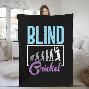 Discover Blind Cricket Player Sports Team Sport Fleece Blankets