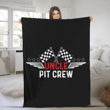 Discover Race Car Birthday Party Racing Family Uncle Pit Fleece Blankets