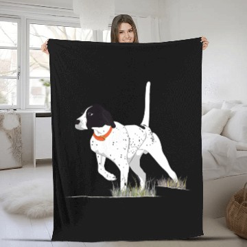 Discover Bird Hunting Hunter English Pointer Dog Fleece Blankets