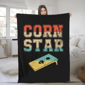 Discover Corn Star Cornhole Tournament Fleece Blankets