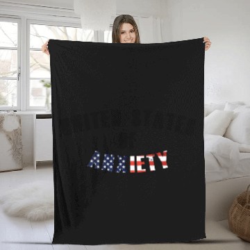 Discover United States Of Anxiety Fleece Blankets