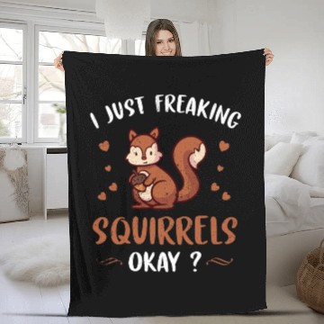 Discover Squirrel Fleece Blankets Chipmunk Croissant Nut