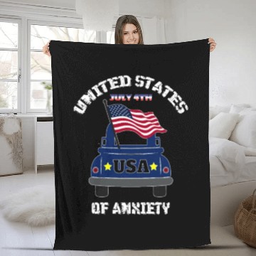 Discover United States Of Anxiety Fleece Blankets