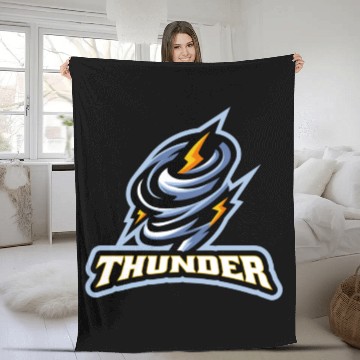 Discover Thunder lighting storm scary weather Fleece Blankets