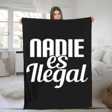 Discover No One Is Illegal No One Is Illegal On Stolen Land Fleece Blankets