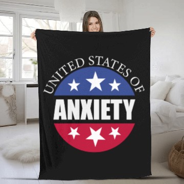 Discover United States Of Anxiety Fleece Blankets