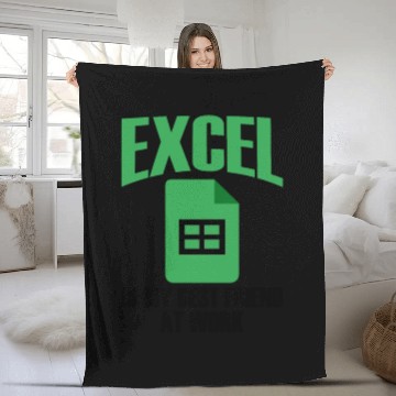 Discover Excel Best Friend At Work Spreadsheet Accountant Fleece Blankets
