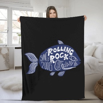 Discover Rolling Rock / Fish Fleece Blankets