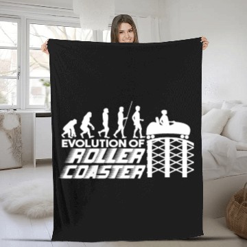 Discover Amusement park roller coaster looping track Fleece Blankets