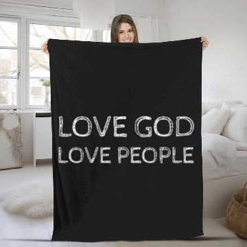 Discover Love God Love People Christian T Fleece Blankets