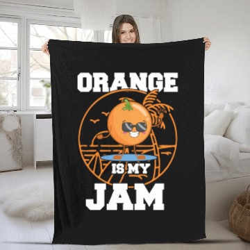 Discover Orange, Fruit, Jam Fleece Blankets