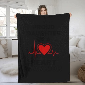 Discover Proud Daughter of a Heart Warrior, CHD Fleece Blankets