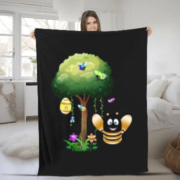 Discover Bee Hive Home Fleece Blankets