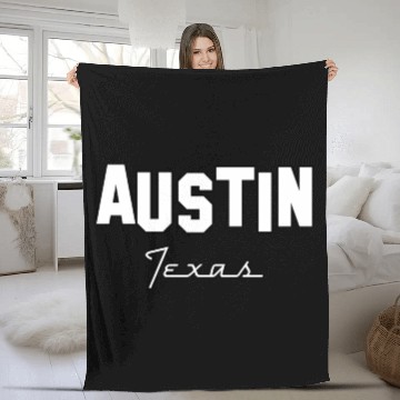 Discover Austin Texas Fleece Blankets