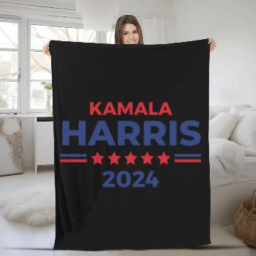 Discover Vice President Kamala Harris For President 2024 Fleece Blankets