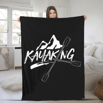 Discover Kayaking Kayakist Kayak Paddle Kayaker Fleece Blankets
