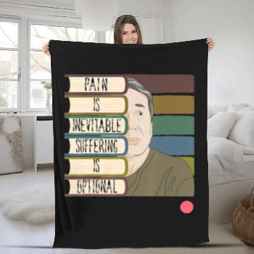 Discover Motivational Quote About Life By Haruki Murakami Fleece Blankets