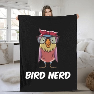 Discover Bird Nerd Fleece Blankets