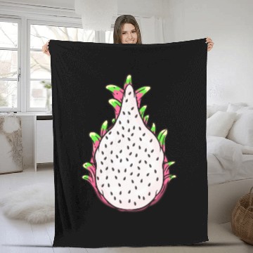 Discover Pitaya Dragon fruit Fleece Blankets