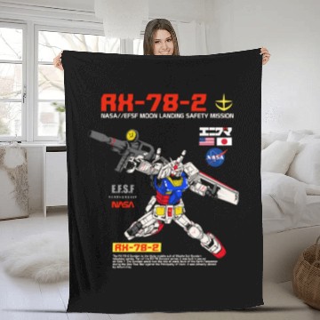 Discover Rx-78-2 Gundam Fleece Blankets
