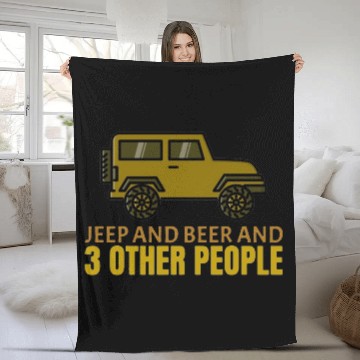 Discover jeep beer Fleece Blankets