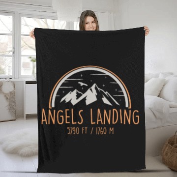 Discover Angels Landing Zion National Park Mountain Hikers Fleece Blankets