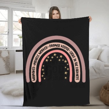 Discover Waymaker Rainbow Christian Quote Fleece Blankets