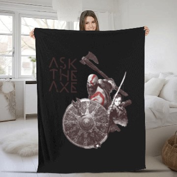Discover God Of War Ask The Axe Fleece Blankets