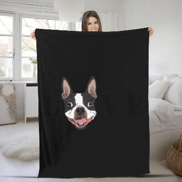Discover Boston Terrier Lover Cute Boston Terrier Dog Lover Fleece Blankets