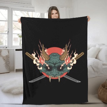 Discover Samurai Shinobi Japan Kendo Warrior Yakuza Ninja Fleece Blankets