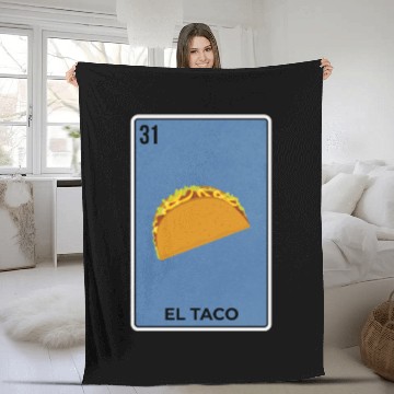 Discover El Taco Mexican Lottery Card Funny Mexico Cool Fleece Blankets