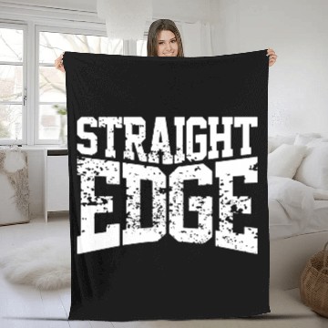 Discover straight edge society Fleece Blankets
