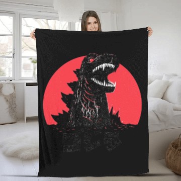 Discover Land Of The Rising Kaiju Fleece Blankets