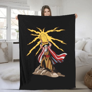 Discover Religion Golden Commandments Fleece Blankets
