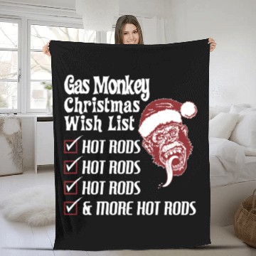 Discover Gas Monkey Garage Christmas Wish List Fleece Blankets